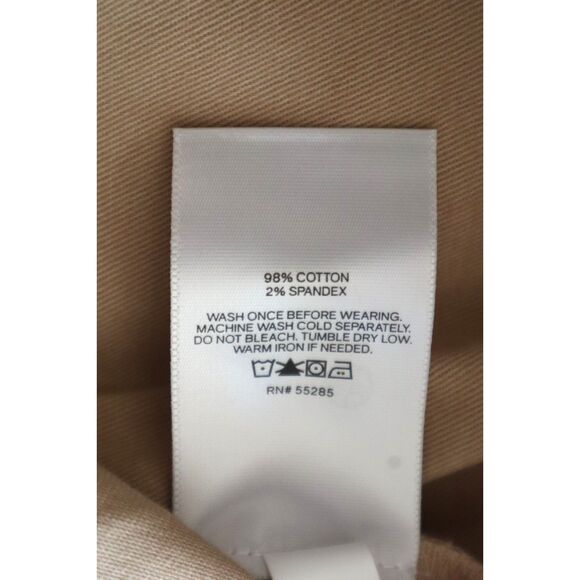 Express 09710136-0557 Women's Sz L Khaki Twill Cropped Shirt Jacket Shacket - Picture 5 of 9